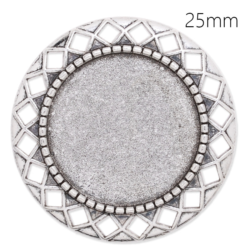 25mm anqitue silver plated brooch blank,brooch bezel,zinc alloy,lead and nickle free,sold by 10pcs/lot