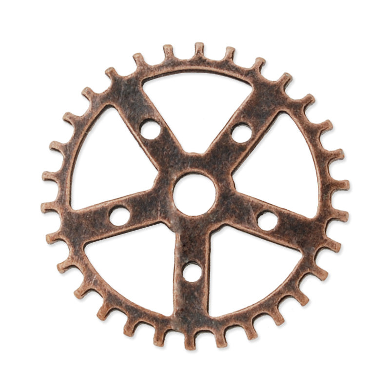 20mm Antique copper Metal Steampunk,Gear Charms Connector for Gear Jewelry,50 picecs/lot