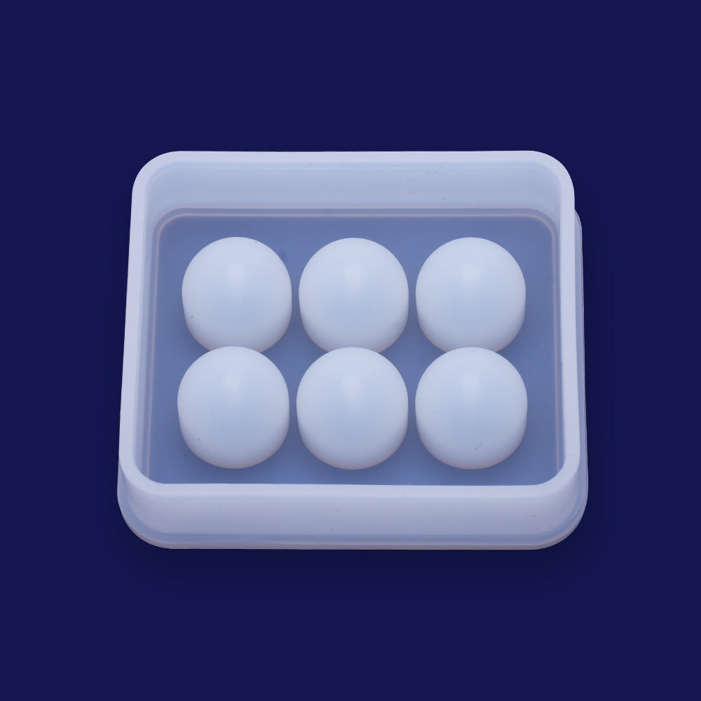 1 pcs Crystal silicone mold 16mm Sphere Cabochons for earrings pendant Resin Silicone Mould With hole Jewellery Making