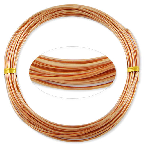 1.5MM Anodized Aluminum Wire, Coffee Coated, round,5M/coil,Sold Per 10 coils