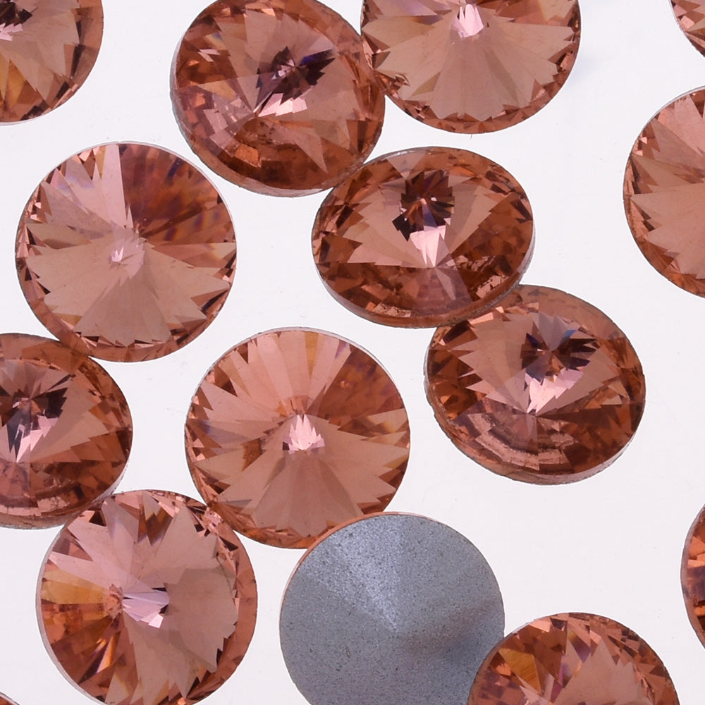 18mm Pointed Back Glass Crystal Rhinestones pointed bottom drill Satellite stone jewelry Design pink 50pcs 10182154