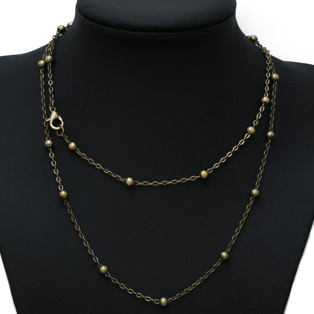 30" 4mm Antique Bronze Jewelry Chain,Jewelry Finished Necklace Chain,Flat Pendant Chain,20pcs/lot