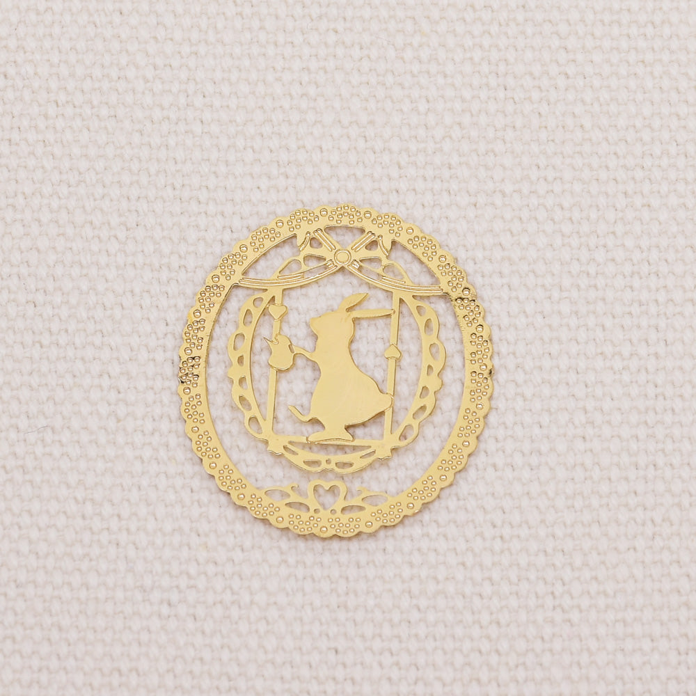 About 29*25mm metal Vintage bookmark clips Paper clips Planner Jewel clip Gold plated rabbit 5pcs