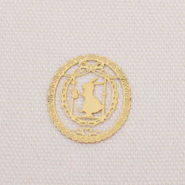 About 29*25mm metal Vintage bookmark clips Paper clips Planner Jewel clip Gold plated rabbit 5pcs