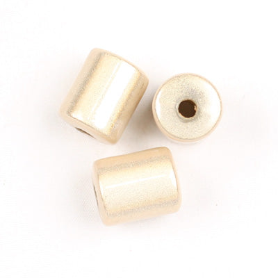 Top Quality 8 x 10 MM Tube Miracle Beads,Cream,Sold per pkg of about 1100 Pcs