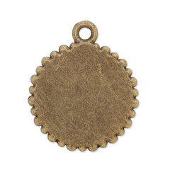 Antique Bronze hard spot pendant tray with 16mm round bezel,20pcs/lot