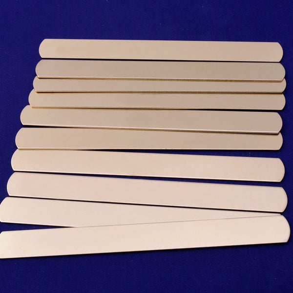 About 6"*1/2" tibetara®  Brass rectangle stamping blank metal blanks Stamping Supplies 5pcs 18 Gauges 10169151