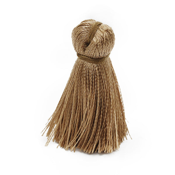 3cm Silky Tassels,Khaki Fashion Mala Necklace Tassels, Handmade Jewelry Tassels, 20pcs/lot