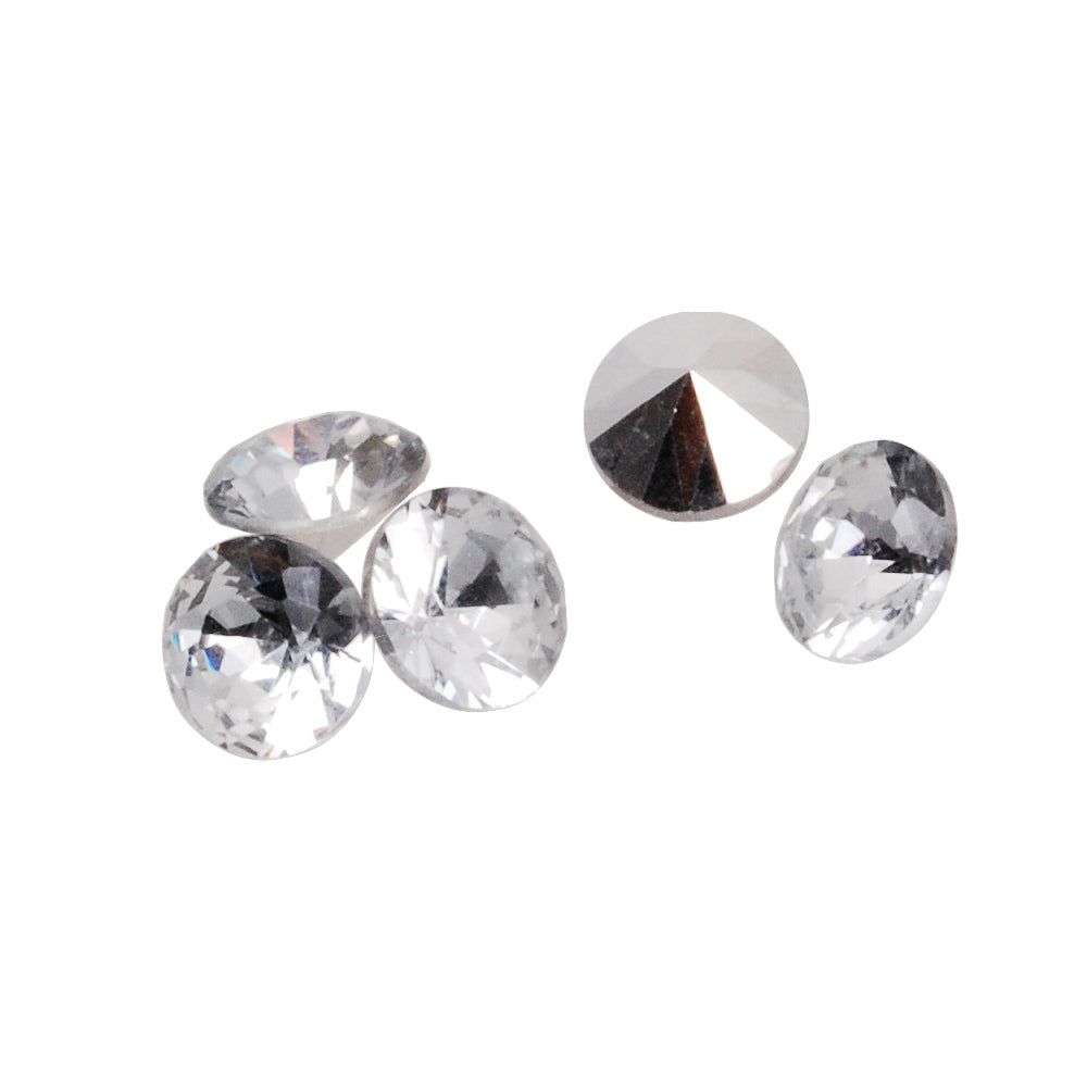 8mm Round bottom tip Crystal Fancy Stone,Cushion Cut Gem,White Crystal Faceted Stone,20pcs/lot