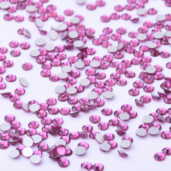 SS5 1440PCS Fuchsia  Non Hot Fix Crystal, Flat Back 3D Rhinestones DIY Phone case Nail art design deco supplies
