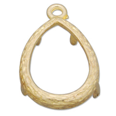 10*14MM Drop Brass Gemstone Bezel,Raw Brass,charms links,sold 20pcs per lot