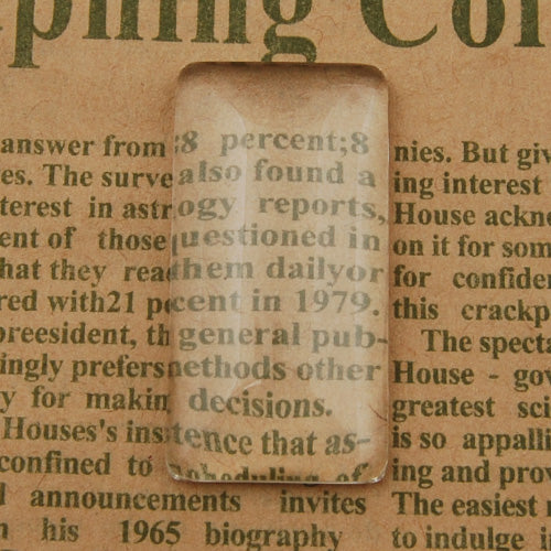 30 PCS 19*38 MM Rectangle Flat Back Clear Crystal glass Cabochon,Top Quality