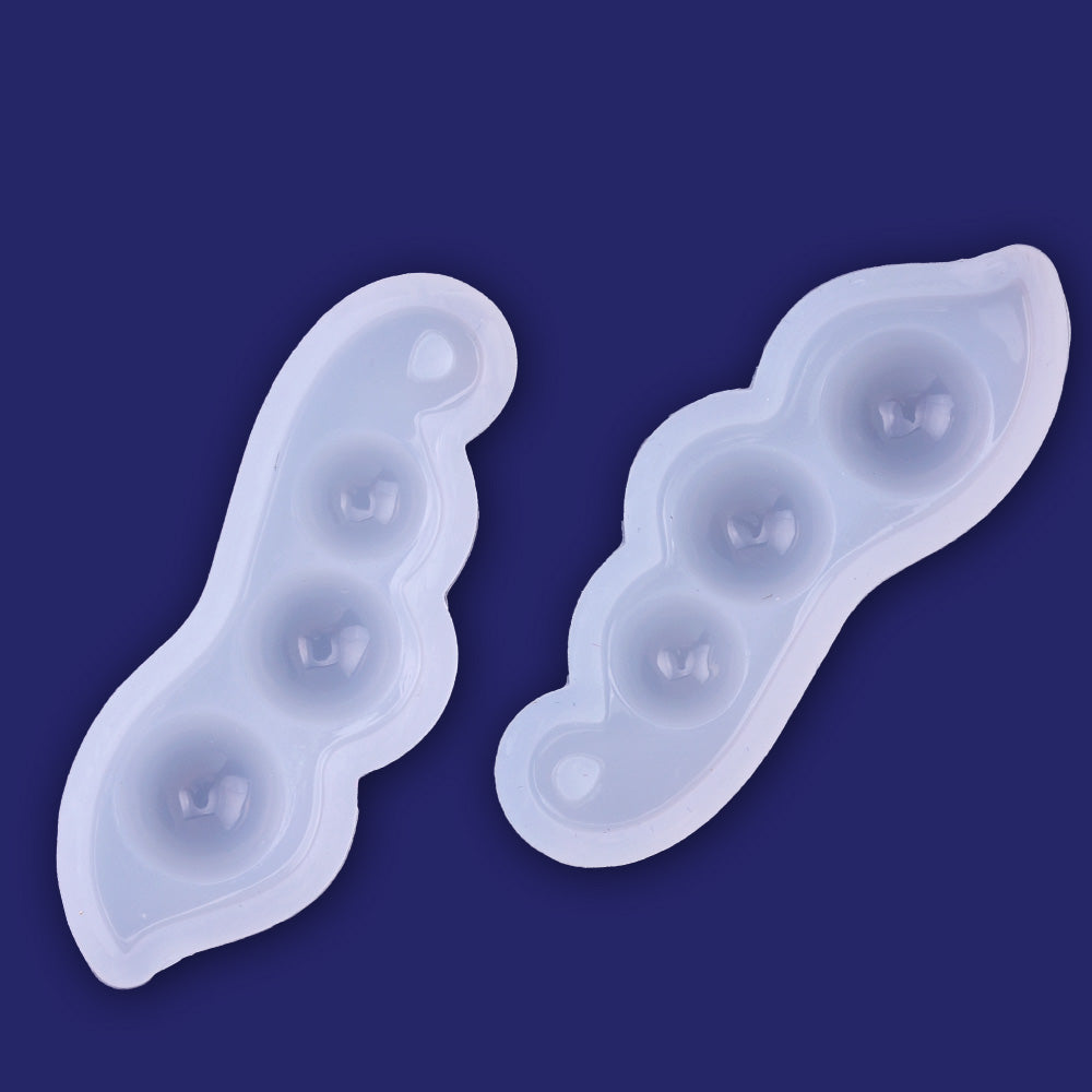 1 pcs Peas In A Pod Necklace Mold,Pea shaped, Pendant Mold with hole Resin Silicone Mould Diy Jewellery Making