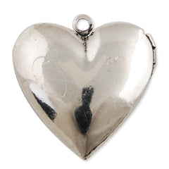 26*25mm Antique Silver Heart Lockets Pendant Victorian Style,Sold 20 pcs per pkg