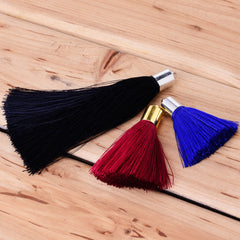 200pcs gold 5.5mm brass Round Leather Cord Ends Bracelet Cord Tassel Cap End Diy jewelry Findings