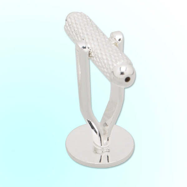 10MM Silver Plated Flat Cufflink Blanks with a 10mm Pad,Round,sold 20pcs per lot