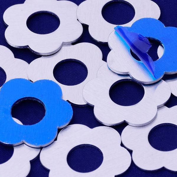 20pcs about 7/8" tibetara® aluminum flower washer Stamping supplies Metal Blank Fantastic Shine 18 Gauges