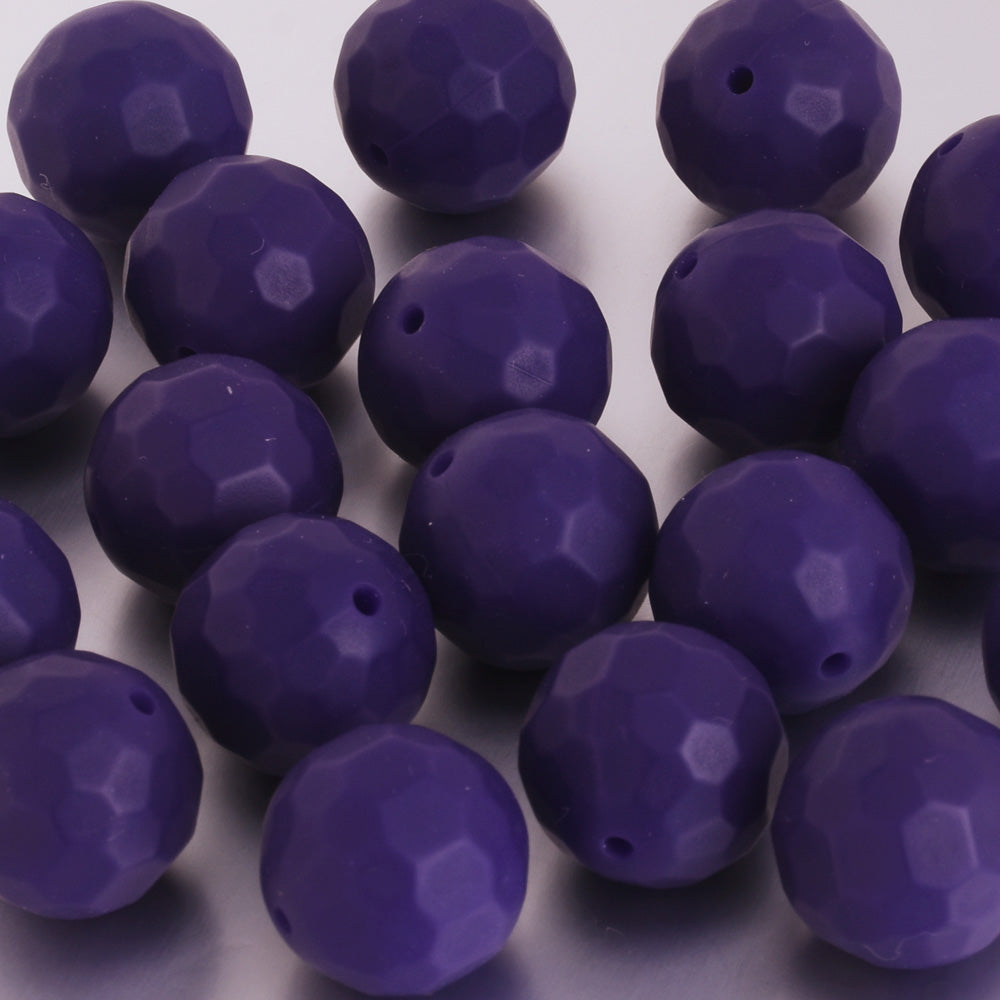 16MM Round Silicone Beads Silicone Teething Beads Bulk Silicone Beads Wholesale Baby Shower Gift dark purple 20pcs