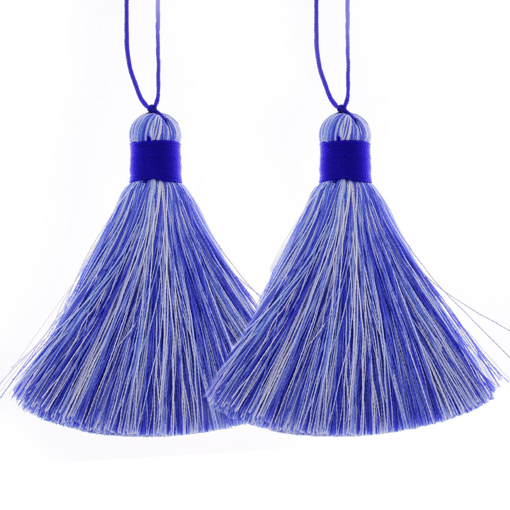 8cm Rainbow Rayon Tassel Silk Tassels Multicolor Gradient Color Jewelry Making Supplies Keychain Handbag  2pcs 10190953