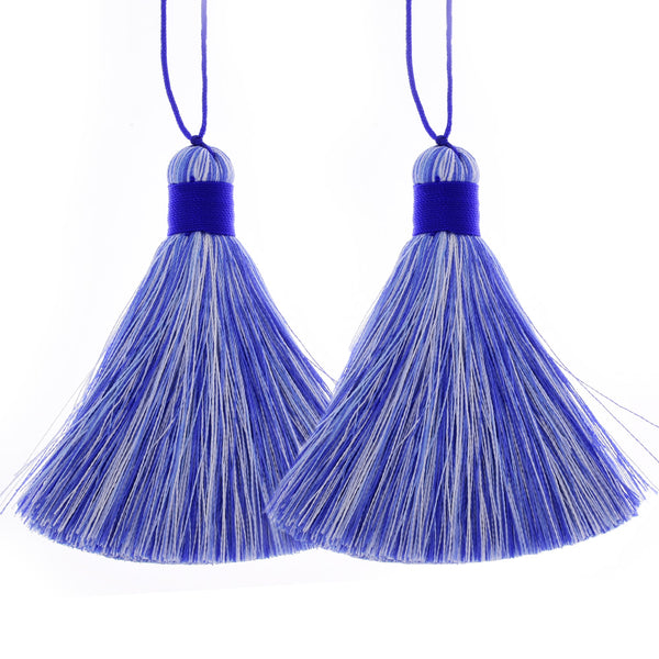 8cm Rainbow Rayon Tassel Silk Tassels Multicolor Gradient Color Jewelry Making Supplies Keychain Handbag  2pcs 10190953