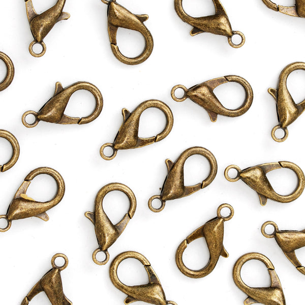 21mm Alloy Lobster Clasps Fastener Hooks Jewellery-making,antique bronze 50pcs