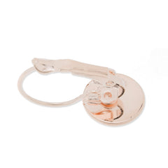 50PCS Rose Gold French Lever Back Earrings Blank/Base,fit 10 MM glass cabochons,buttons