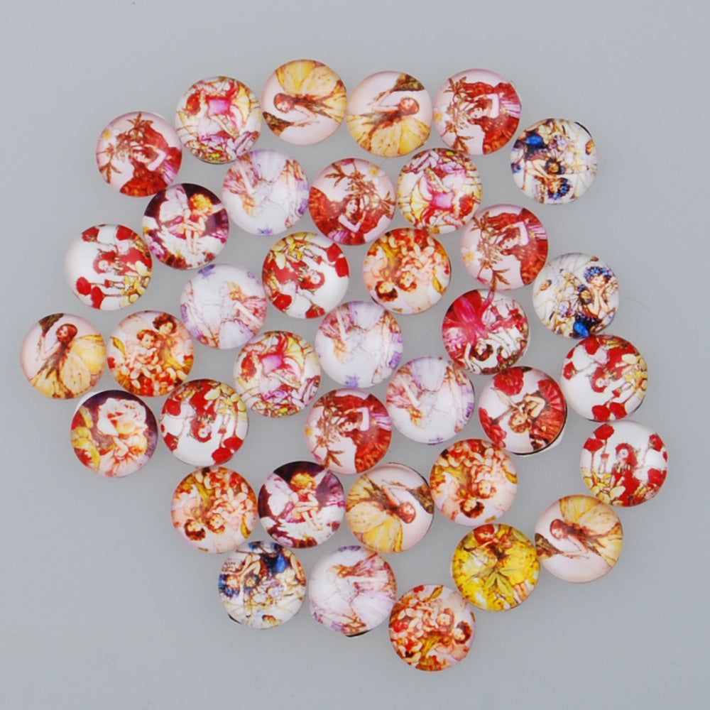 10MM Round glass cabochons with mixed lovely girls,Photo glass cabochons,flat back,thickness 4mm,50 pieces/lot