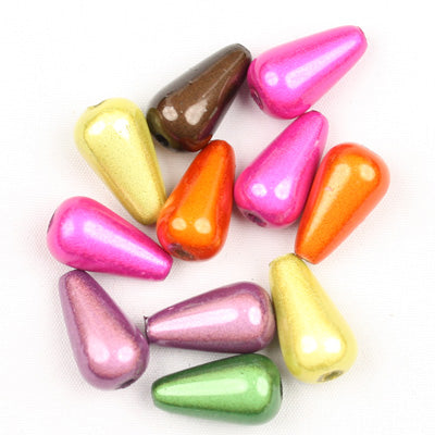 Top Quality 6*10mm Teardrop Miracle Beads,Mix colors,Sold per pkg of about 2800 Pcs