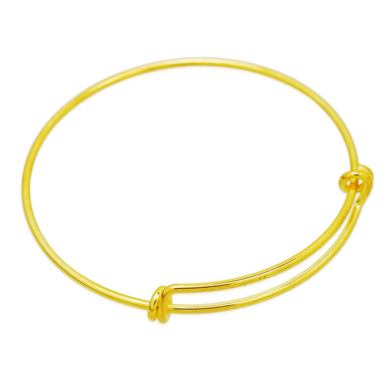 58mm Diameter Expandable Bracelet Wire, Adjustable Alex and Ani Charm Bracelet Bangle,18K Gold,Thickness 1.5mm Brass Ring,5pcs/lot