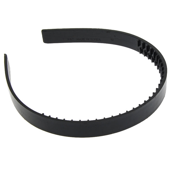 Acrylic Headbands in Black with teeth,15 mm Width,with bent ends for best comfort.20pcs/lot