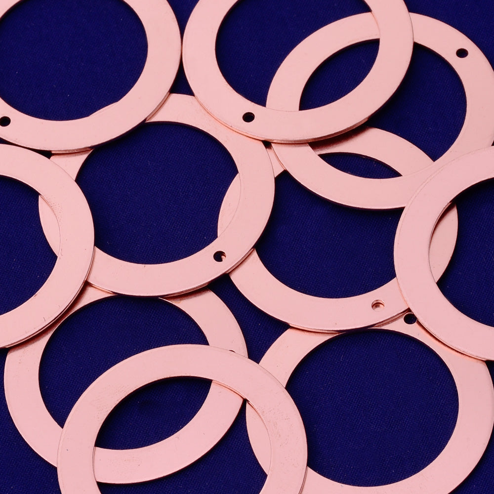 20pcs about 1 1/2" tibetara® Copper round washer with hole Stamping supplies Metal Blank Fantastic Shine 18 Gauges