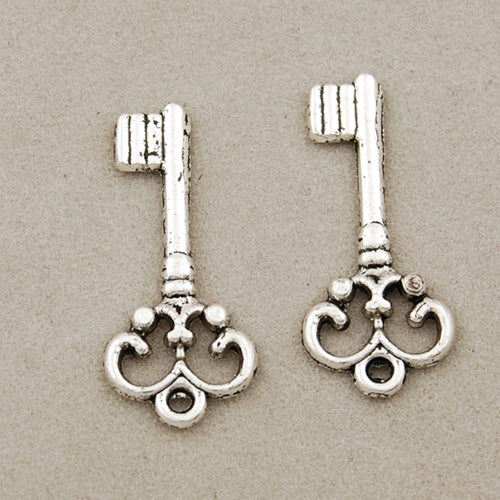 21.5*9.5 MM antique silver Zinc Alloy Charms,Key,Sold 200 PCS Per Package