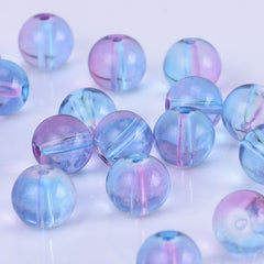 8mm Czech glass round Beads Glass Ball Beads Seed Beads Jewelry Making Beading Supplies Blue and red wine 50pcs