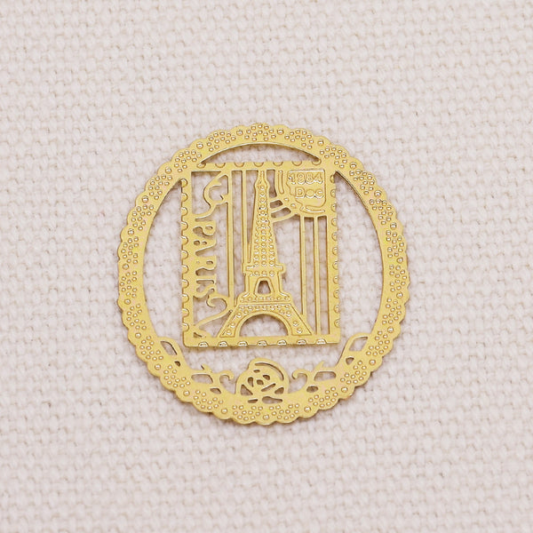 About 29*25mm metal Vintage bookmark clips Paper clips Planner Jewel clip Gold plated Tower 5pcs