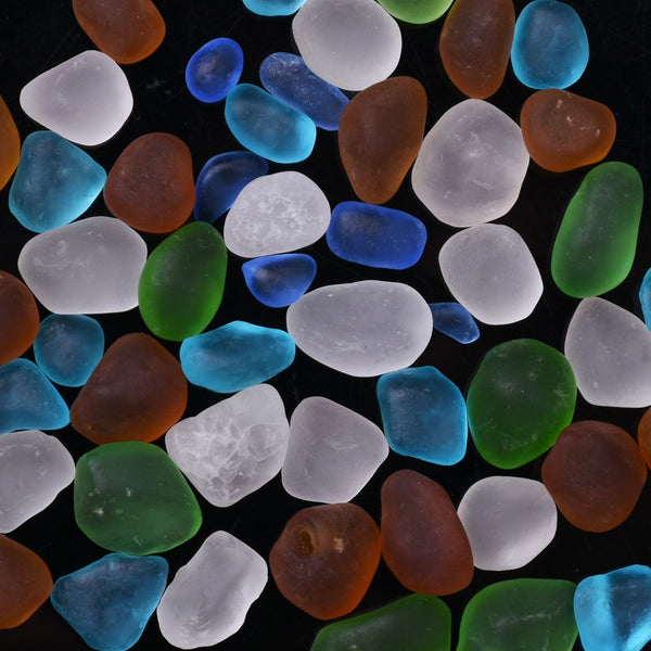 6-9MM Faux Sea Beach Glass Matte Glass Wedding DIY Favors Jewelry Use Mixed Color