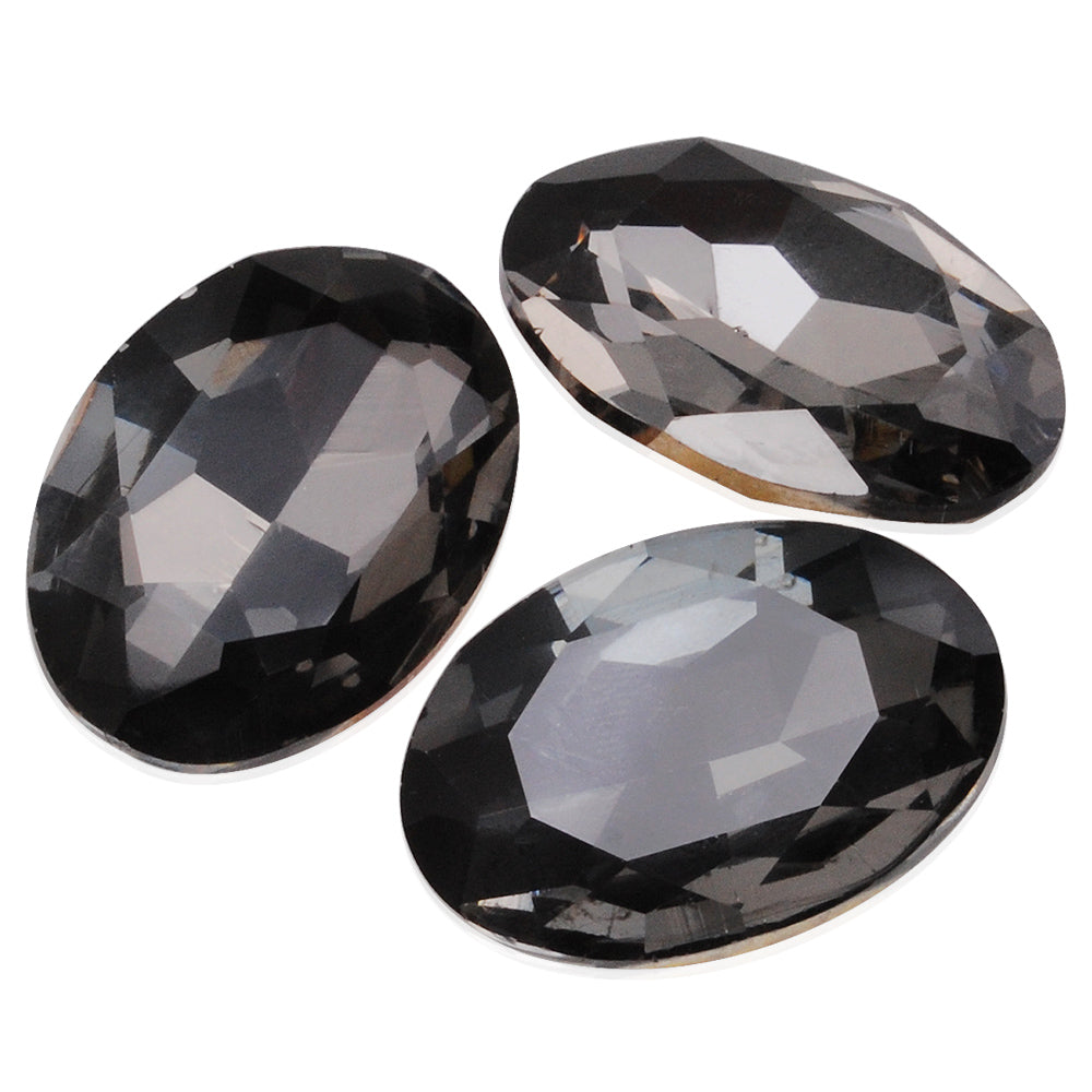 22 *30mm Gray Briolette Crystal Oval Cushion Cut Fancy Stone,Crystal Fancy Stone,4127,10pcs/lot