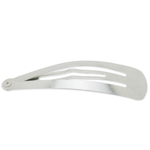 15x55mm Snap Hair Clips in silver tone,Metal,Large,50pcs/lot