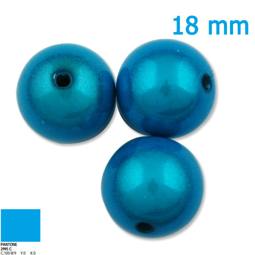 2013-2014 New style Top Quality 18mm Round Miracle Beads,Bitingly blue,Sold per pkg of about 170PCS