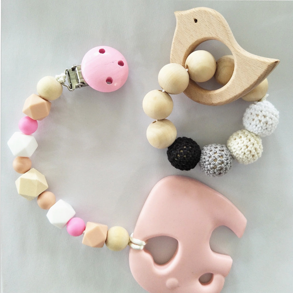 68*51mm Baby Teething Toy Wooden Teether First baby toys Handmade Baby toy Jewelry Wooden toy cat shape 2pcs 10187954
