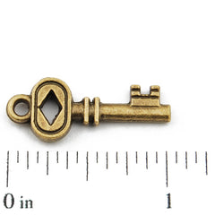 25*10mm Vintage antique bronze Zinc alloy Charms,key,sold 200 pcs per pkg