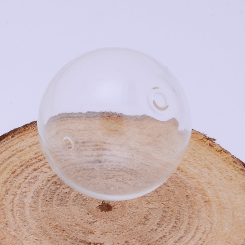 30mm class glass Globe for jewerly and craft,double hole,10pcs/lot