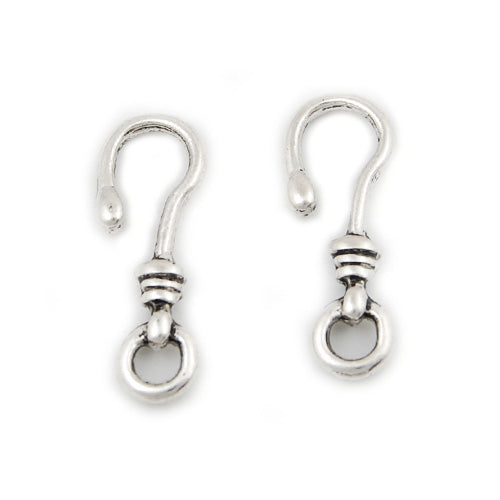 Casting S Clasp,Antique Silver Plated,22.5*7MM,Sold 100 PCS Per Package