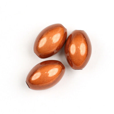 Top Quality 9.5*14mm Olive Miracle Beads,Cinnamon,Sold per pkg of about 880 Pcs