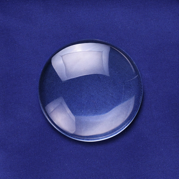 10PCS 60MM Round Flat Back clear Crystal glass Cabochon 13MM Thick Top quality