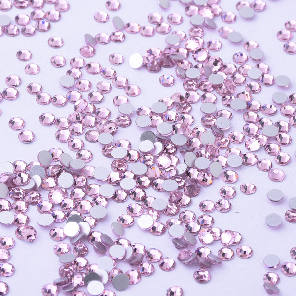 SS6 1440PCS Light Pink Non Hot Fix Crystal, Flat Back 3D Rhinestones DIY Phone case Nail art design deco supplies