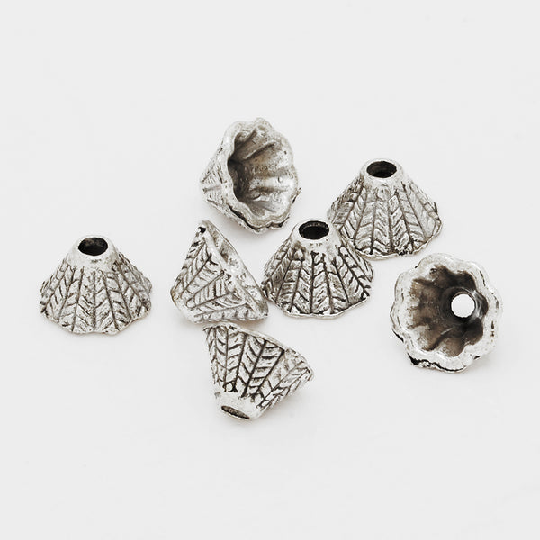 8mm Antique Silver Metal Beads,Charm Bead Caps,Jewelry Findings,sold 50pcs/lot