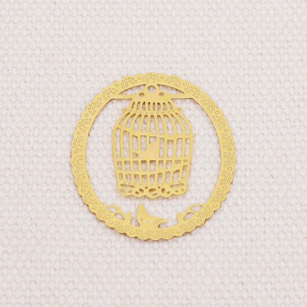 About 29*25mm metal Vintage bookmark clips Paper clips Planner Jewel clip Gold plated birdcage 5pcs