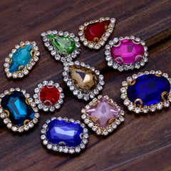 13x18mm Rectangle Pointed Back Rhinestones glass crystals beads wedding diy jewelry red 50pcs 10183456