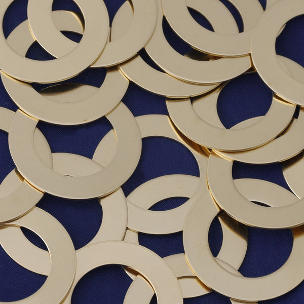 20pcs about 1 5/8" tibetara® Brass Round Washer Stamping Blanks Fantastic Shine 18 Gauges DIY Stamping Blanks Jewelry