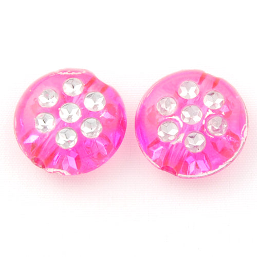 5*10 MM Plastic Beads with diamond,Sold per pkg of 2000 PCS